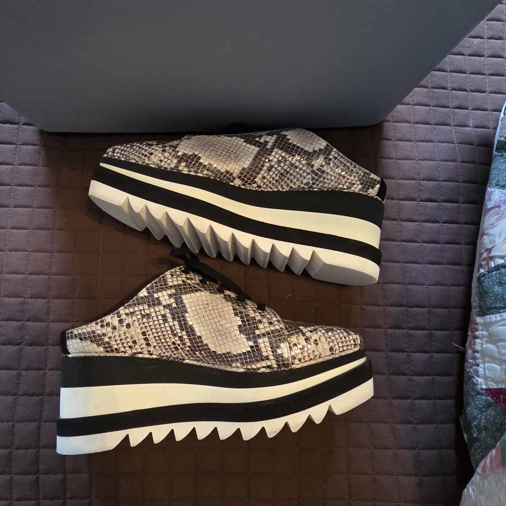 Stella McCartney Snake Print Platform Shoes